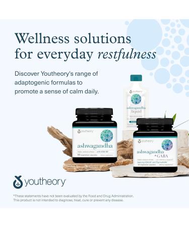 Youtheory Ashwagandha - with Organic KSM-66 Ashwagandha - Herbal Blend to Support Stress Relief & Energy Levels* - Helps Support Mood* - 1 000 mg - 90 Vegetarian Capsules (45-Day Supply) - Buy Online on GoSupps.com
