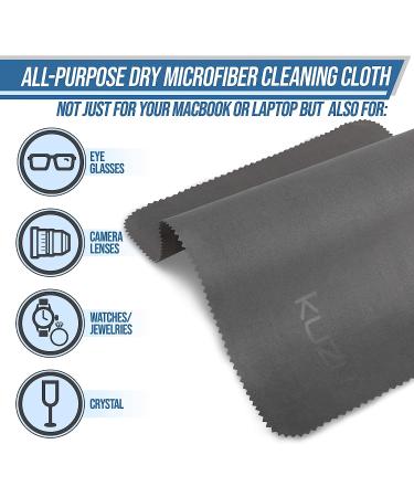 Kuzy Microfiber Cleaning Cloth 3pc Set for Electronics - MacBook Screen Cleaner & Keyboard Cover Cloth - Glasses & Eyeglass Cleaning Cloth - 13-16 inch Pro & Air Models - Buy Online on GoSupps.com