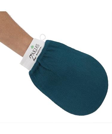 Zakia's Original Kessa Exfoliating Glove - 100% Natural Rayon, Pack of 2, Blue | Perfect for Tanning & Skin Care - Buy Online on GoSupps.com