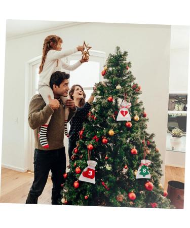 KONTONTY Calendar Bags 1 Set Countdown Calendar Bag Christmas Garland Christmas Advent Calendar Number Bag Wrapper - Buy Online on GoSupps.com