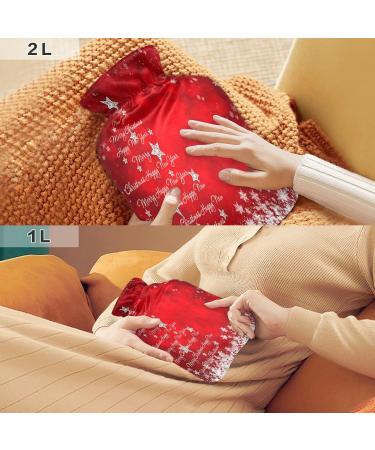 KCL Deci 2L Hot Water Bottle with Cover Christmas Tree Snowflake & Star Designs Ideal for Foot Warmer & Pain Relief Hot and Cold Therapy - Buy Online on GoSupps.com