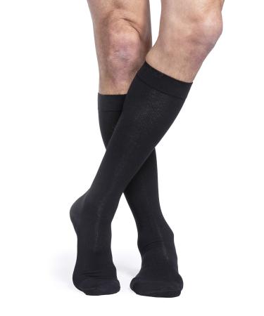 SIGVARIS COTTON 230 Men's Closed Toe Grip Top Calf Compression Socks 30-40mmHg