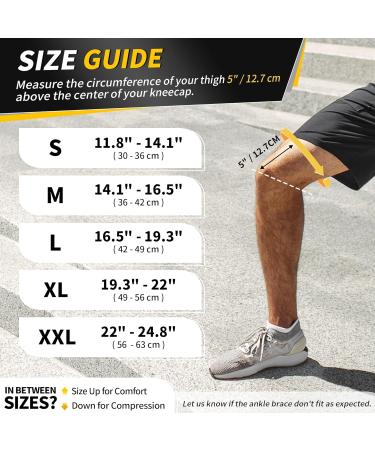 Buy Cambivo Knee Brace for Men & Women - 2 Pieces Compression Support with Side Stabilizers & Gel Pad for Arthritis Pain Relief Running & Volleyball - XXL Black/Yellow - Buy Online on GoSupps.com