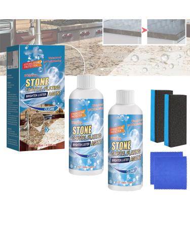 Stone Stain Remover Cleaner Stone Crystal Plating Agent Marble Stain Remover Stone Polishing and Coating Agent All Purpose Marble Cleaner and Polish for Marble Tile Granite (1PCS)