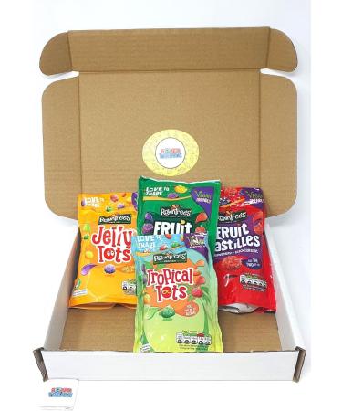 Jelly Tots Bundle: Tropical 140g + Jelly Tots 150g + Fruit Pastilles 143g + Fruit Pastilles Strawberry & Black Currant 143g Boxed Treatz - Buy Online on GoSupps.com