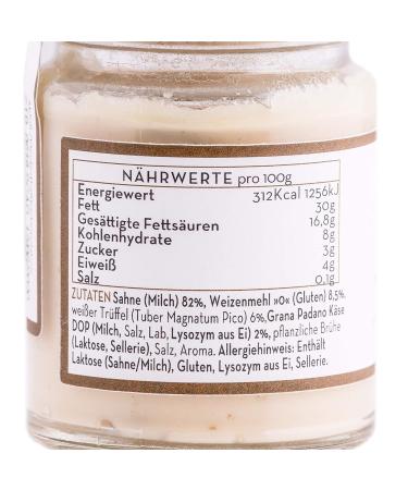 Feinkost Luigi Truffle Sauce with 6% White Truffles - Gourmet 90g for Culinary Delights - International Shipping Available - Buy Online on GoSupps.com