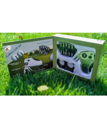 Golfer's Best Gift Set - Stroke Counter, Divot Repair Tool, Brush, Ball Marker, and More - Perfect Golf Gift Idea for Men and Women - Buy Online on GoSupps.com