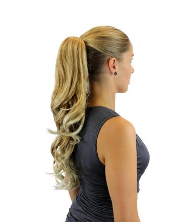 WIG ME UP W3063-16TKB88 Long Wavy Hairpiece/Braid (55 cm) with Butterfly Clip - Blonde Mix - Shop Internationally - Buy Online on GoSupps.com