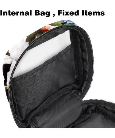 Women's Travel Storage Bag - Large Capacity Makeup Organizer for Menstrual Cups & Accessories - Butterfly & Flower Oil Paintings Design - Buy Online on GoSupps.com