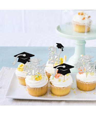 24 Pack Graduation 2024 Cupcake Toppers Glitter Congrats 2024 Done Diploma Cupcake Picks for Class of 2024 Graduation Theme Cake Decorations Party Supplies Silver congrats 2024(24 pcs) Silver-1 - Buy Online on GoSupps.com