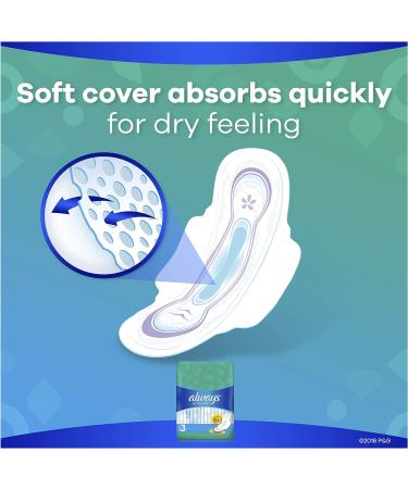 Always Ultra Thin Pads Size 3 Extra Long Super Absorbency with Wings Unscented - 14 Count - Buy Online on GoSupps.com