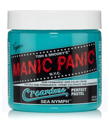 Manic Panic Sea Nymph Pastel Classic Creme Vegan Cruethy Free Green Semi Permanent Hair Dye 118ml Sea Nymph Pastel 118 ml (1 SPACE) - Buy Online on GoSupps.com