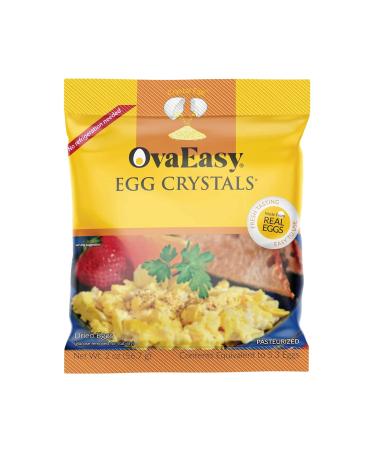 OvaEasy Whole Egg Crystals, All-Natural Powdered Eggs for Long-Term Storage, Pasteurized Egg Powder from 5 Whole Eggs (2 oz)