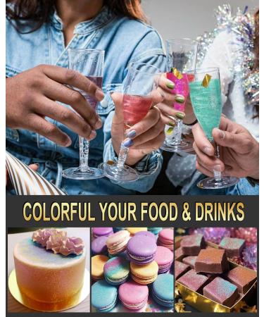 RoizeFar Edible Glitter Set - 12 Colors Tasteless Glitter Powder for Cakes & Drinks | Perfect for Easter Christmas & Parties | 4g Can - 14-Part Set - Buy Online on GoSupps.com