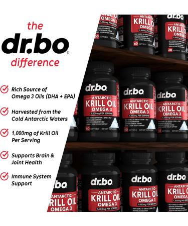 Krill Oil Omega 3 500mg - Antarctic Krill Oil 1000mg Softgels Capsules EPA DHA Astaxanthin Phospholipids - Omega 3 Fatty Acids Supplements Natural Pure Supplements for Women & Men - 60 Softgels - Buy Online on GoSupps.com