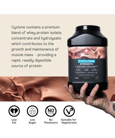 MaxiNutrition Cyclone Chocolate Whey Protein Powder - 31g Protein, Low Sugar & Fat, 204 kcal - 1.26kg (Pack of 1) - Vegetarian-Friendly - Buy Online on GoSupps.com