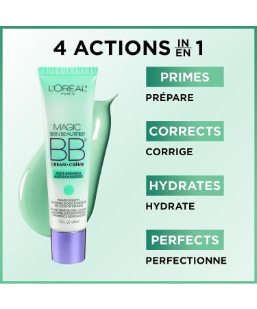 L Or al Paris Magic Skin Beautifier BB Cream Anti-Redness Corrector 4-in-1 Ultra-Light Lotion Primes Hydrates Corrects and Perfects For a Natural Bare-Skin Finish 30ml New Formula Anti-redness - Buy Online on GoSupps.com