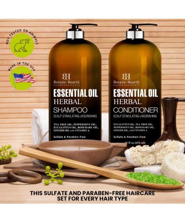 Botanic Hearth Essential Oil Shampoo & Conditioner Set - Sulfate Free, Hair Growth, Color Safe, All Hair Types - 16 fl oz - Buy Online on GoSupps.com