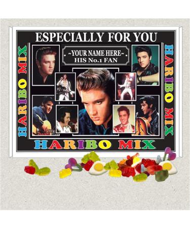 Presley King of Rock n Roll Music Icon Personalised Boxed Sweets Gift Present Movie Star Choice of Sweets - Buy Online on GoSupps.com