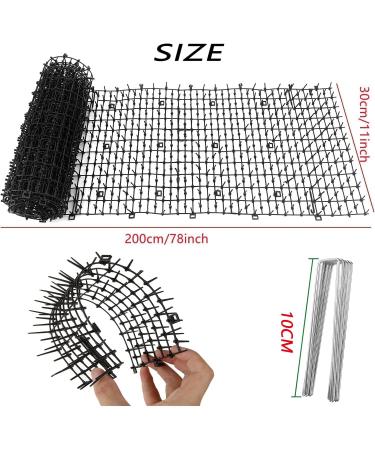 MEISO Cat Scat Spike Mat 6.5FT / 2M Pet Deterrent Spikes Prickle Mat with 8 Garden Staples Plastic Scat Mat Animals Prickle Strips Scat Mat for Garden Porch Home Stop Dog Digging Keep Cat Away - Buy Online on GoSupps.com