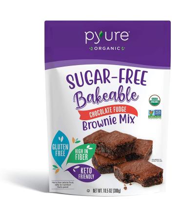 Pyure Organic Sugar-Free Brownie Mix - 10.5 oz Chocolate Fudge | Bakeable & Delicious - Buy Online on GoSupps.com