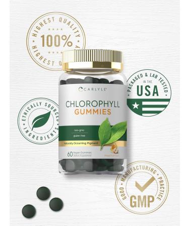 Carlyle Chlorophyll Gummies - Mixed Fruit Flavor | 60 Count Vegan Supplement | Non-GMO & Gluten Free - Buy Online on GoSupps.com