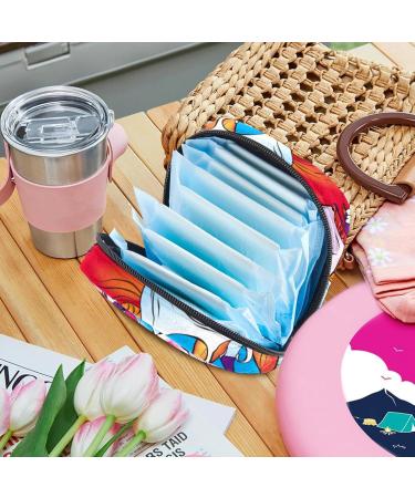 Portable Women's Binding-Up Bags | Menstrual Cup & Tampon Storage for Teens | Skull Flowers & Butterfly Designs - Buy Online on GoSupps.com