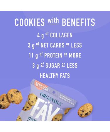 Organika Fav Keto Mini Cookies-Snickerdoodle- Low Carb Collagen Protein Gluten-Free Healthy Snack- 90g pouch Snickerdoodle 90 g (Pack of 1) - Buy Online on GoSupps.com