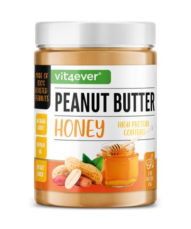 Honey Peanut Butter - 1kg Natural Peanut Butter with Honey - High Protein - Salt Free Peanut Butter