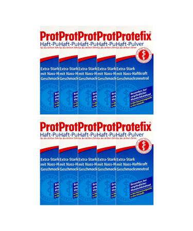 10x PROTEFIX adhesive powder 50g PZN 01381004 Extra strong with wet adhesive power