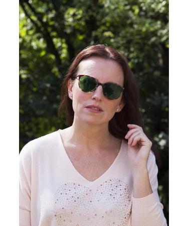 MigraLens Liberty Migraine Relief Glasses | Green Lens for Women | Tortoiseshell Light Brown - Buy Online on GoSupps.com