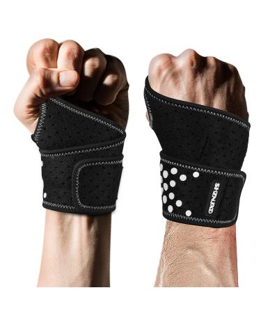 SHZNJXD Upgrade Wrist Brace for Carpal Tunnel for Women Men Right & Left Hands Doctor Recommend Wrist Wraps Night Support (2 Pack Black)