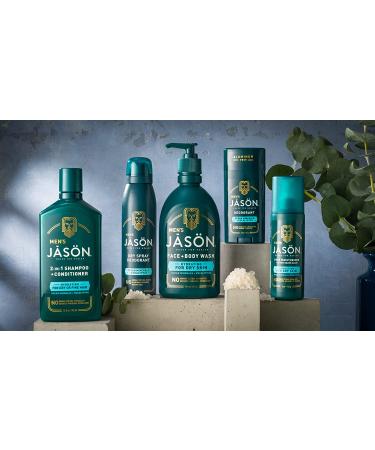 Jason Natural Men's Face & Body Wash - Ocean Minerals & Eucalyptus 16 fl oz - Buy Online on GoSupps.com