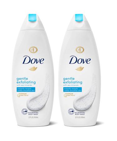 Dove Body Wash Instantly Reveals Visibly Smoother Skin Gentle Exfoliating Effectively Washes Away Bacteria While Nourishing Your Skin, 22 oz, 2 Count Gentle Exfoliating 22 Fl Oz (Pack of 2)