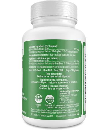 DIM Supplement for Women and Men by Nutritionn - Promotes Estrogen Balance and Metabolism - 200 mg Capsules of Natural Diindolylmethane (DIM) - 62 Servings - Buy Online on GoSupps.com