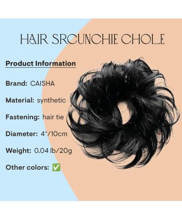 CAISHA Hairpiece Scrunchie Chloe Updos - Voluminous Wavy Synthetic Fiber (DM13cm Black G1C) for Effortless Styles - Buy Online on GoSupps.com