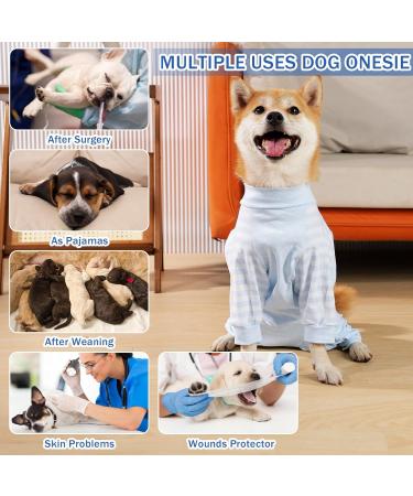 Lelepet One Divider for Dogs - Medical Pet Shirt for Post-Op Recovery Relaxation & Wound Protection | Perfect for Small to Large Breeds | Blue - Buy Online on GoSupps.com