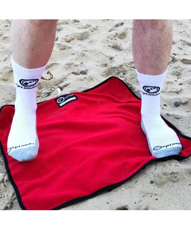 Optimum Swim Changing Mat - Portable Waterproof Mat for Quick Suit Changes - Black/Red - Buy Online on GoSupps.com