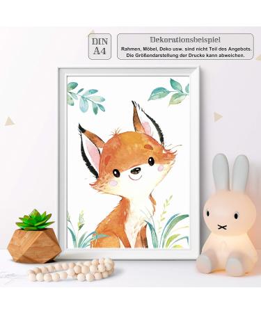 Lalelu Prints - Children's Room Decor | Forest Animals Poster Set of 6 (DIN A4 Unframed) - Buy Online on GoSupps.com