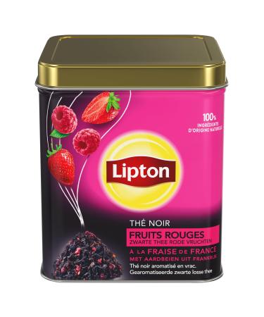 Lipton VRAC Th Noir Fruits Rouges la fraise de France 150g