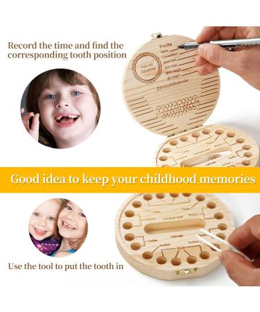Personalized Tooth Box for Boys & Girls | Milk Tooth Jar with Tweezers | Perfect Baby Gift | 12.5x12x2.9cm - Buy Online on GoSupps.com