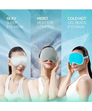 Eye Mask Set of 3 - Heated & Cooling Eye Masks for Dry Eyes Migraines Blepharitis & Styes - Moist Warm Compress & Cold Compress Solutions - Buy Online on GoSupps.com