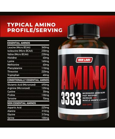 NAR LABS Real Amino Acid Complex 333 Capsules - Buy Online on GoSupps.com
