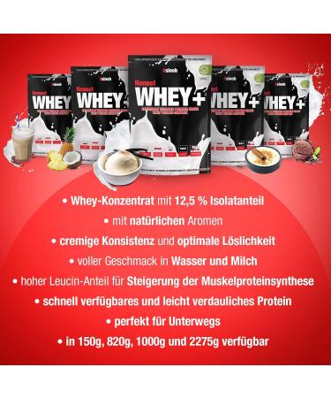 Buy Honest Whey Protein Powder - Vanilla Ice Cream (820g) | Instant Soluble Protein with EAA & BCAA | International Shipping Available - Buy Online on GoSupps.com