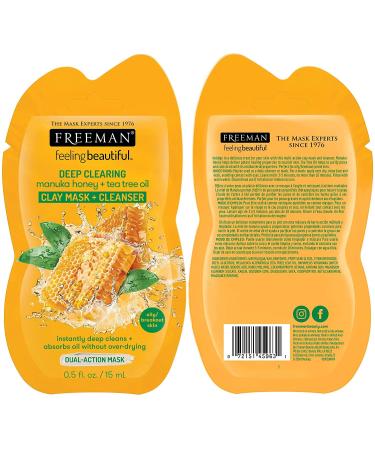 Freeman Facial Mask Variety Pack - Clay, Gel, Mud & Peel-Off Masks 18 Count Sachets for Hydrating, Detoxifying, Clearing & Rejuvenating Skin - Travel-Friendly Skincare - Buy Online on GoSupps.com
