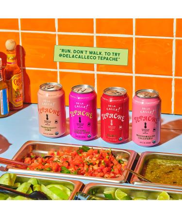 De La Calle Tepache - Certified Organic Pineapple Beverage, Naturally Fermented, Antioxidant Rich, Low Sugar - Nueva Variety Pack - Buy Online on GoSupps.com