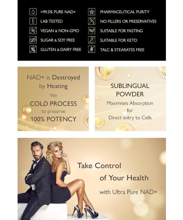 Buy NAD+ 80g Ultra Pure 99.5% Nicotinamide Adenine Dinucleotide - Boost Energy Metabolism & Mood International Shipping Available - Buy Online on GoSupps.com