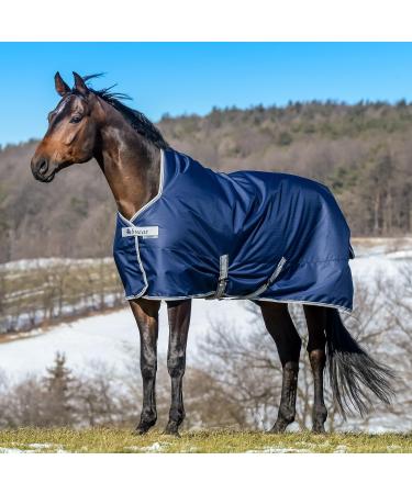 Bucas Freedom Turnout 145 Horse Blanket - Light Navy/Silver | Durable & Waterproof | International Shipping Available - Buy Online on GoSupps.com