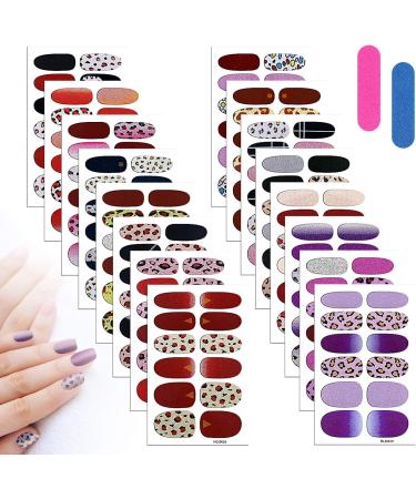 MWOOT 16 Sheet Leopard Nail Ticker - Self-Adhesive Nail Art Stickers & Nail Files for DIY Manicure Decoration - Buy Online on GoSupps.com