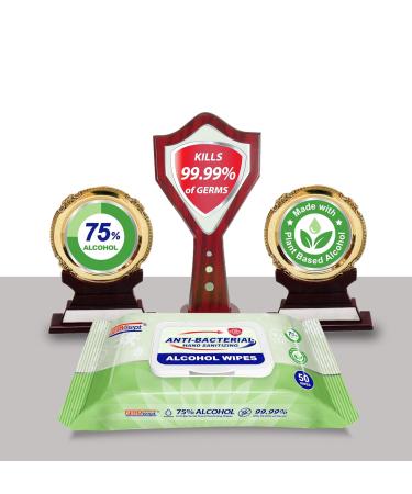 Germisept 75% Alcohol Hand Sanitizing Wipes - 3 Packs (150 Wipes Total) - Buy Online on GoSupps.com